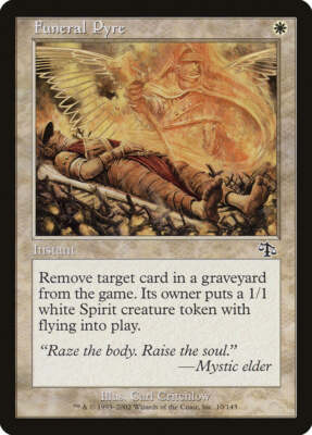 sad mtg cards Funeral Pyre [Judgment] Magic MTG