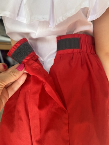 Long Adjustable Waist Comfortable Red Skirt For Girls Kids Size S Fits 6-7 Year - Picture 8 of 11