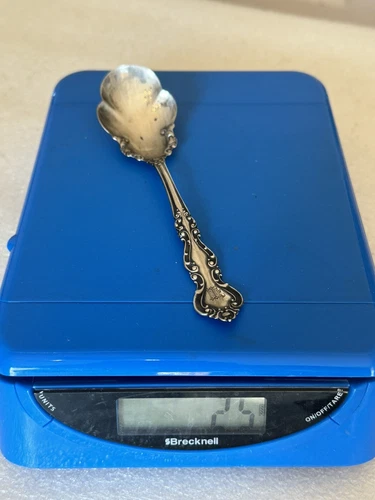 1898 Warwick International Sterling Silver Sugar Shell Spoon 6”