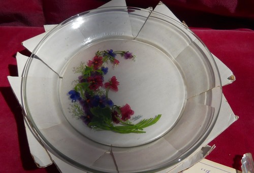 3 AVON WILD VEILCHEN SALATTELLER NEU BOX SELTEN 8" VINTAGE - Bild 2 von 2