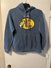Bass Pro Shops Men's Sz S Johnny Morris Logo Long Sleeve Fleece Lined Hoodie