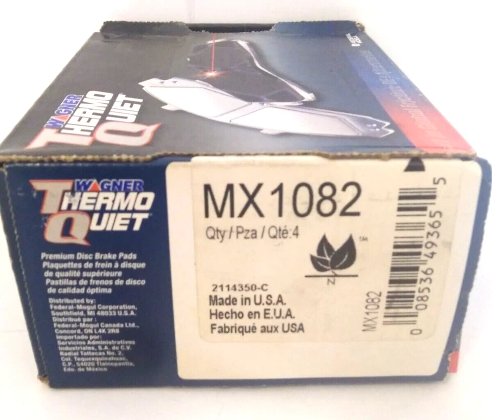 Juego de pastillas de freno traseras Wagner TQ MX1082 cerámica con herrajes para 05 11 Ford Mustang Foto 3 de 4