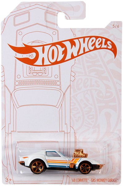 '68 Chevy Corvette Gas Monkey Garage Pearl And Chrome In 1:64 Hot Wheels GJW52-image
