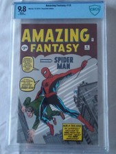 AMAZING FANTASY 15  FACSIMILE  CBCS 9.8 NOT CGC NO BARCODE RARE GRADED COPY  NM+
