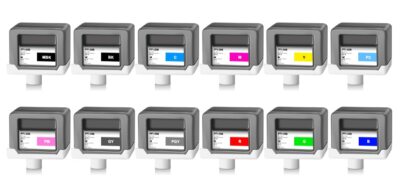 Cartouches D'encre Compatibles Canon PFI-306 - Lot De 12 Couleurs Pour IPF 8400/9400