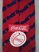 RARE Coca Cola Polar Bears Men NECK TIE Red Black Christmas Office Party 56"