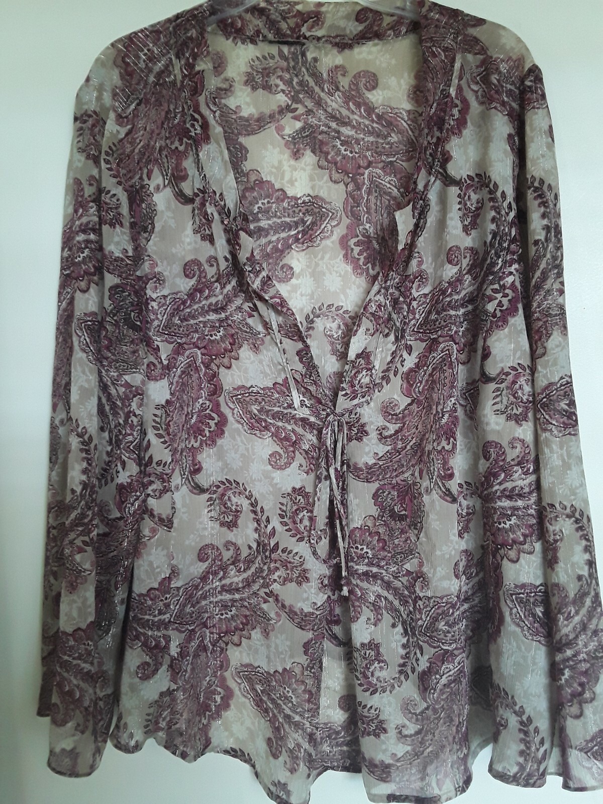 Women's Multi-Color Long Sleeve Tunic Top Size 2X