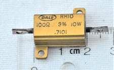 Dale 100 Ohm 10 Watt 3% Chassis Mount Power Resistor 1971