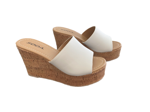 Soda Kiora Cork Wedge Platform Sandals | eBay