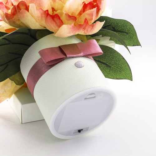 Cirago Romantic Peony Flower Bouquet Table Lamp Motion Sensor Night Light, Pink - Picture 5 of 6