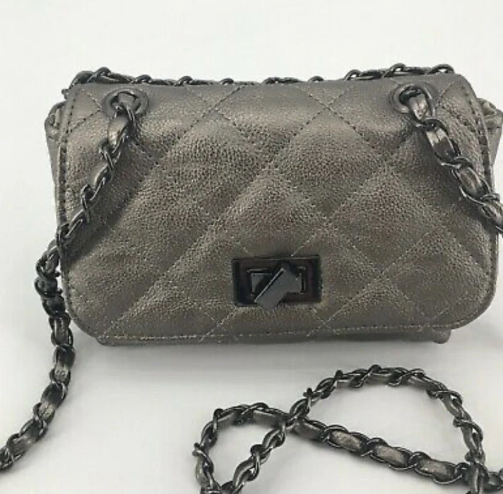 Borsa Steve Madden BCARRY metallizzata trapuntata pochette tracolla catena tracolla