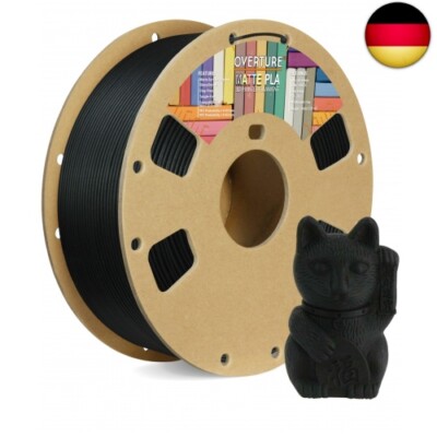 OVERTURE Matte PLA Filament 1,75 mm, 1 kg (2,2 lbs) Spule, Maßgenauigkeit +/-