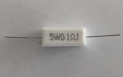 1 ea 0.1 Ohm 5 Watt 10% Sandblock Cement Resistor Mr Circuit
