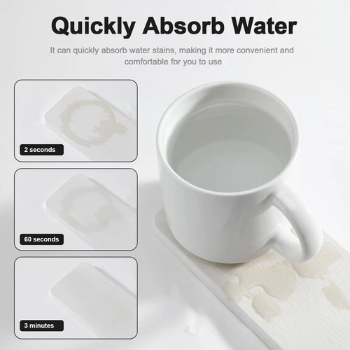 Water Absorbing Stone Tray for Sink | Quick Drying Diatomaceous Earth Coasters - Bild 4 von 6