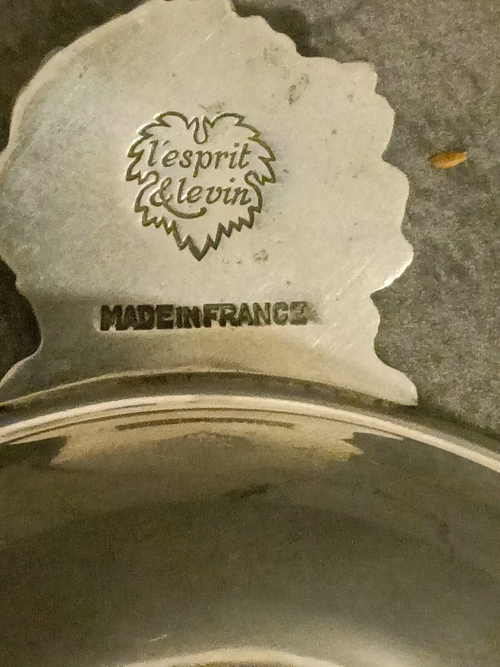 Entonnoir A Décanter en Étain L'esprit et Le Vin . Ancien. - Photo 3/4