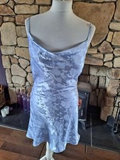 Lulus Cowl Neck Light Blue Mini Dress Size M BNWT