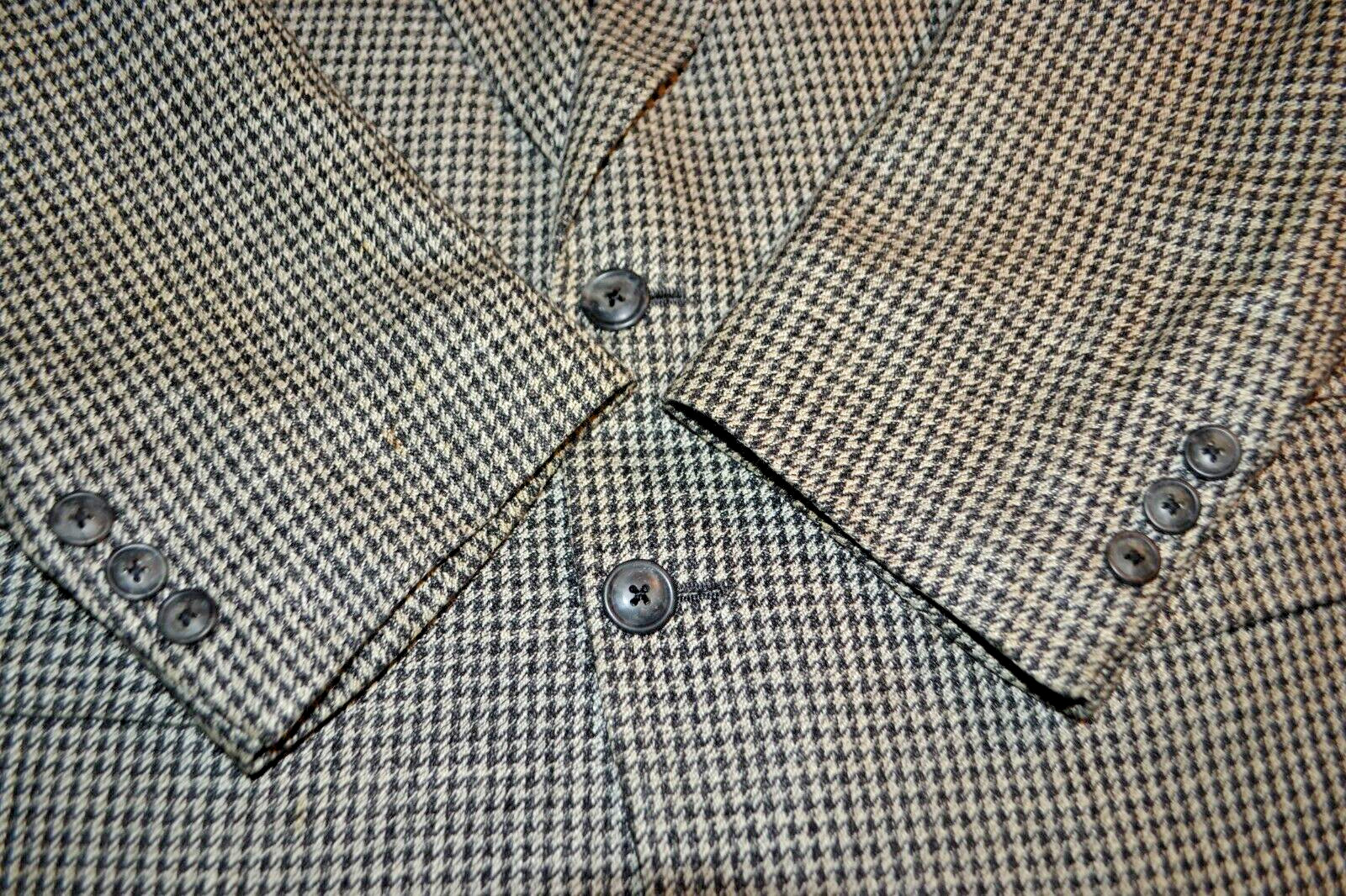 Burberry Men's Houndstooth Black & White 2 Front Button Sports Coat Size 40 thumbnail 8