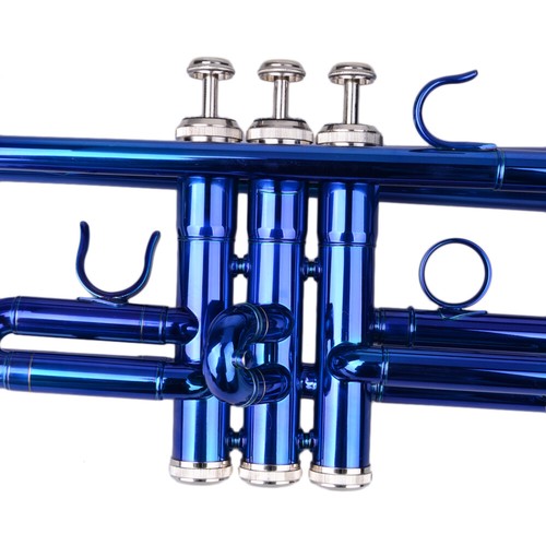Hot Sale Professional Brass B Flat Trumpet Gloves Set Blue High Quality - Bild 9 von 12