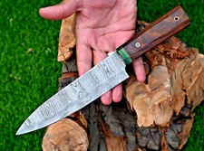 Custom Made Hand Forged Damascus Steel Blade Kitchen Chef Knife  2840