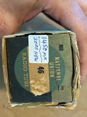 NOS NIB Vintage 1945 National Union Type 46 Tube Tested