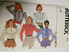 Shirt Blouse Top 12 Butterick 4659 Sewing Pattern UC VTG 80s Classics Button Up