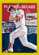 2020 Topps Player of the Decade Mike Trout MT-19 Century Marker Retail Blue