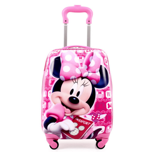 Kids Pink Minnie Carry On Hard Shell Cartoon Suitcase/Luggag