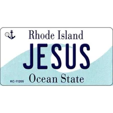 Jesus Rhode Island License Plate Tag Novelty Key Chain KC-11205