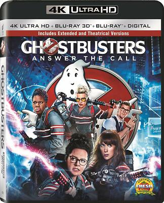 Ghostbusters 4K Ultra HD + Blu-ray 3D 2016 (DAMAGED CASE) NEW Factory Sealed