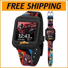 Spider-Man Kids LED Smartwatch with 10 Faces  Flashing Bezel - Fun  Active