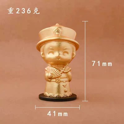 All brass cartoon emperor empress copper ornaments for home decoration
