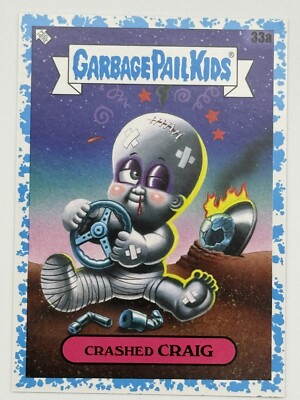 2020 Garbage Pail Kids GPK 35th Anniversary Series #33a CRASHED CRAIG Blue /99