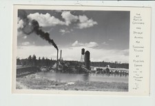 POSTCARD RPPC  OHIO MATCH COMPANY & BRIDGE SPOKAN RIVER HUETTER IDAHO