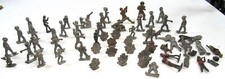 Vintage Lot Miniature Lead Toy Soldier Military Lot WWII Army Bombs Men Cast