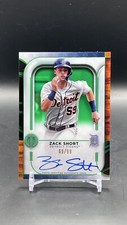 ZACK SHORT ROOKIE AUTO 2022 TOPPS TRIBUTE BASEBALL TIGERS #69/99 Emerald