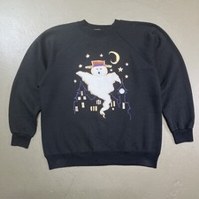 Vintage Halloween Sweatshirt Sweater 90s Pumpkin Spooky Grandma Casper Ghost