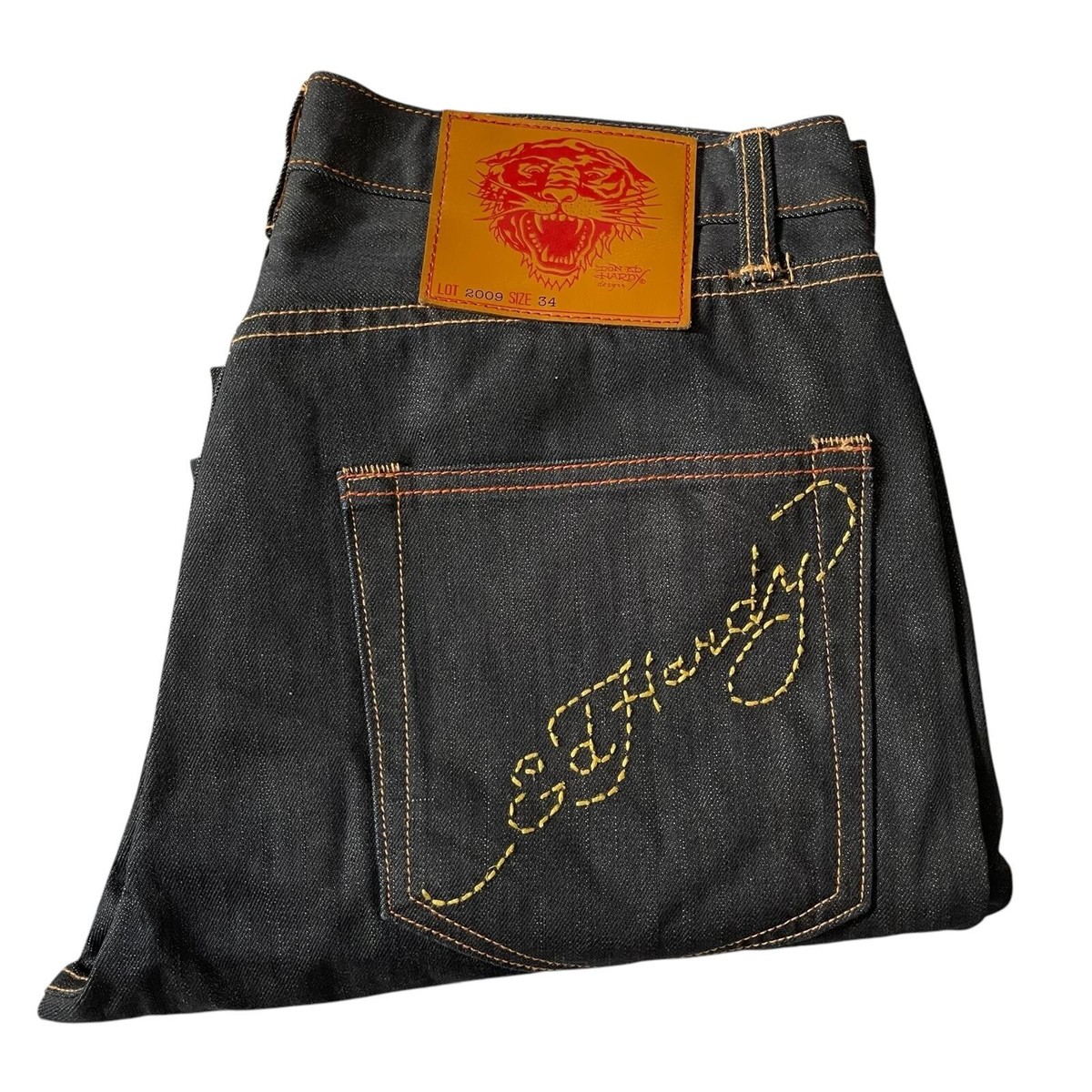 Ed Hardy 2009 Denim Jeans Men's Regular Straight Blue Pants Size