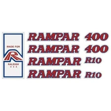 Rampar - 400 R10 red on white decal set