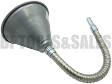 Flexible Transmission Metal Funnel Engine Oil Fluids Gasoline Car Truck Filler