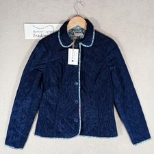 Cath Kidston London Jacket Coat Spring Lightweight Blue Ditzy Flowers Size Xs 8