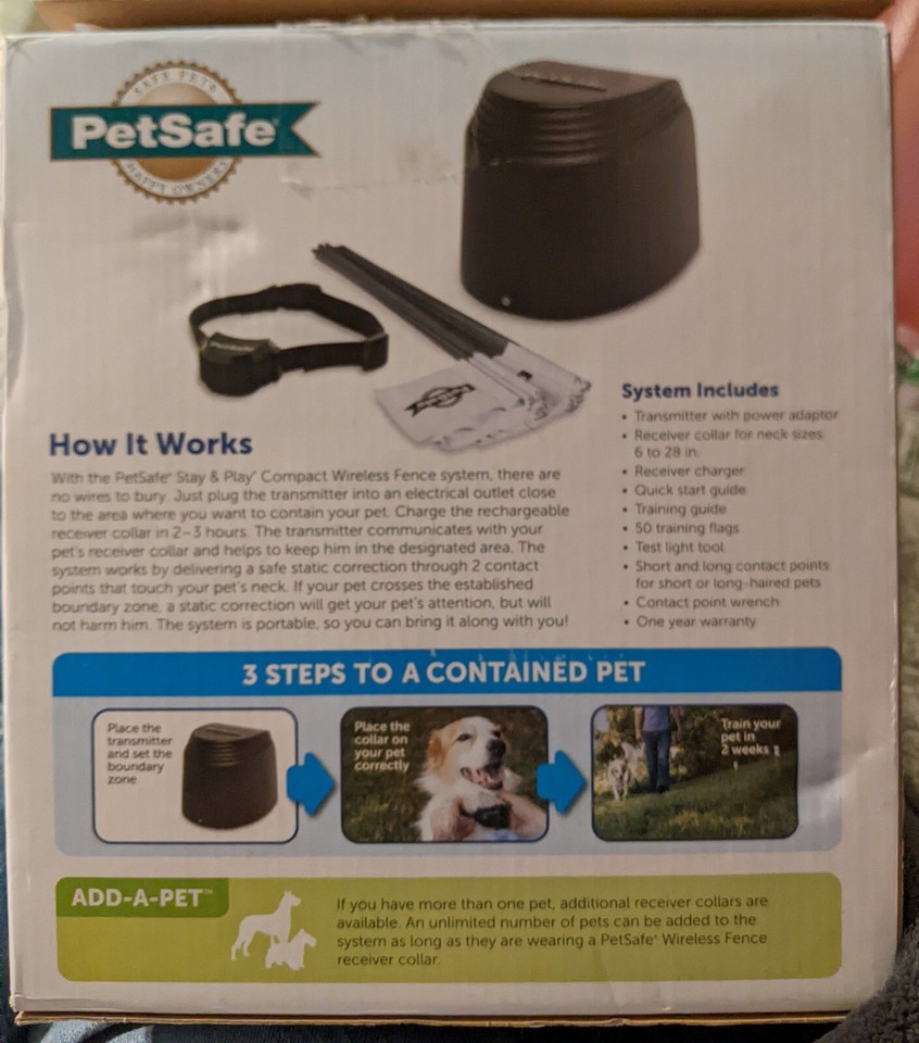 Petsafe Stay and Play Compact Wireless Pet Fence 5lb+ eBay