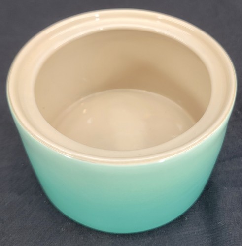 Le Creuset 16-20 Creamer 5-3 Sugar 15-26 Butter Stoneware Teal Breakfast Set - Picture 5 of 10