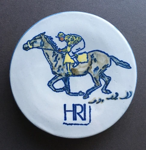 Louisville Stoneware Plaque Kentucky Horse & Jockey Horse Racing Insider 