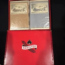 Vintage Hamilton Horse Carriage 1950’s Playing Cards 2 Decks Unused Sealed Decks