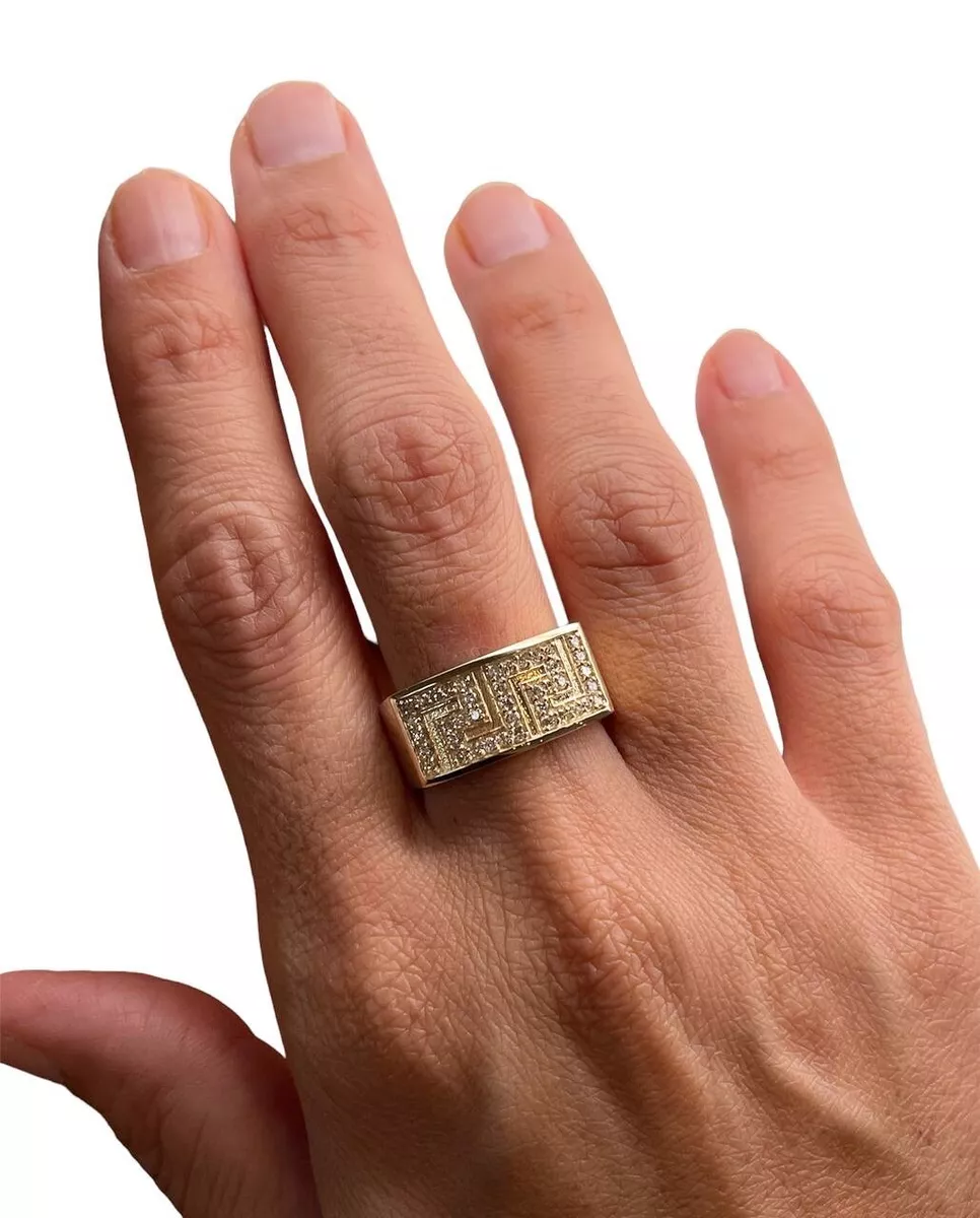 Greek key hotsell diamond ring
