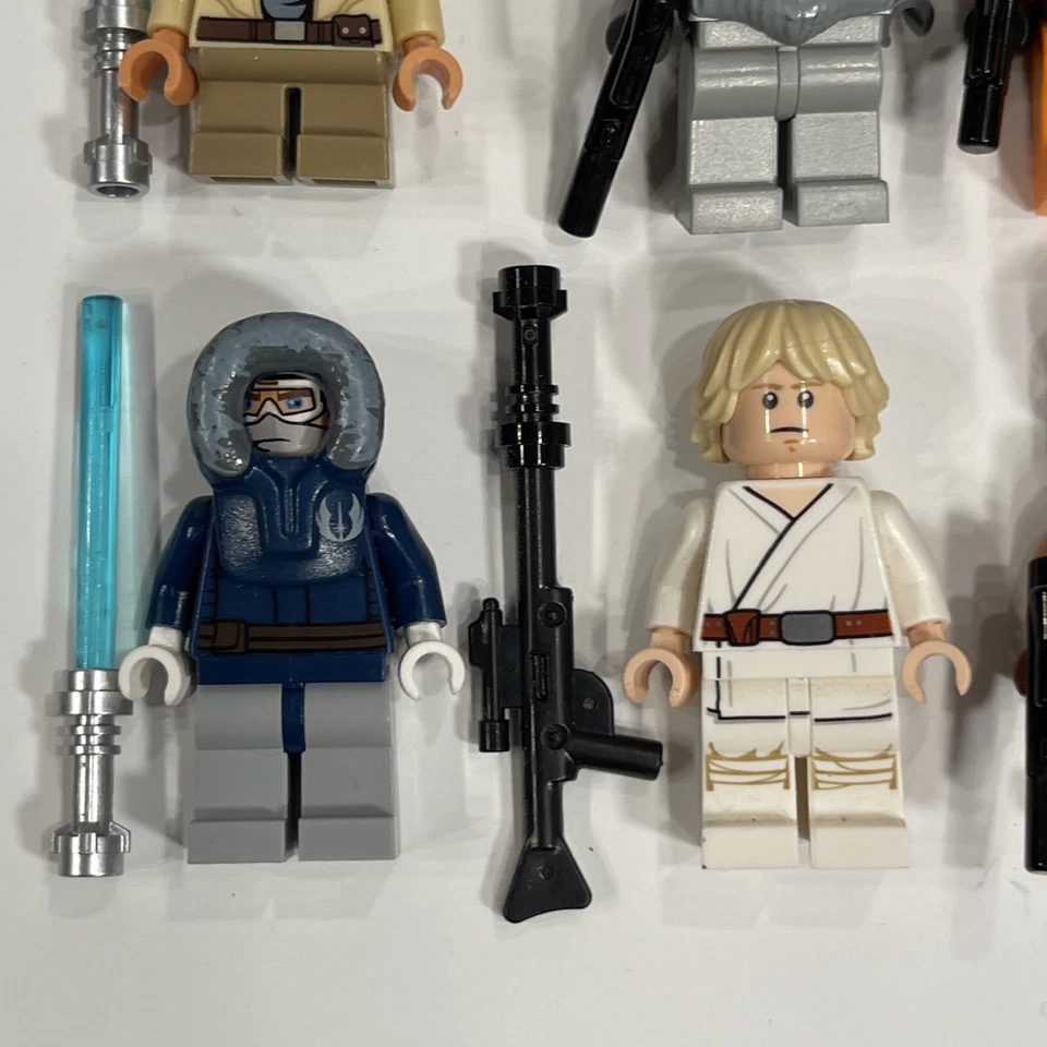 乐高星球大战 8 迷你人偶套装 Han Solo Luke Anakin Finn Saesee Tiin + 无裂缝 — 第 4/4 张图片