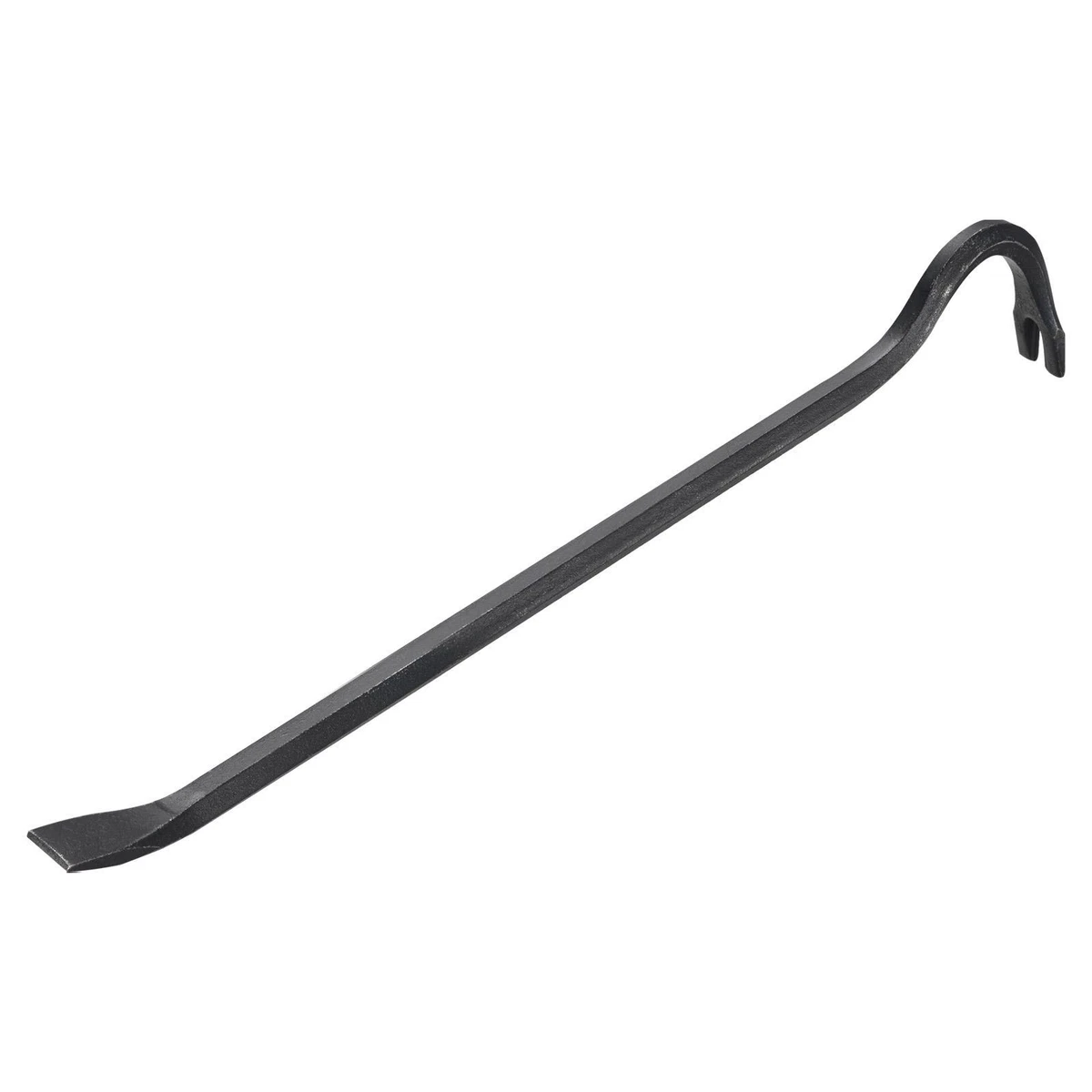24 Inch Wrecking Bar Steel Hexagonal Pry Bar Angled Chisel End Wide Claw