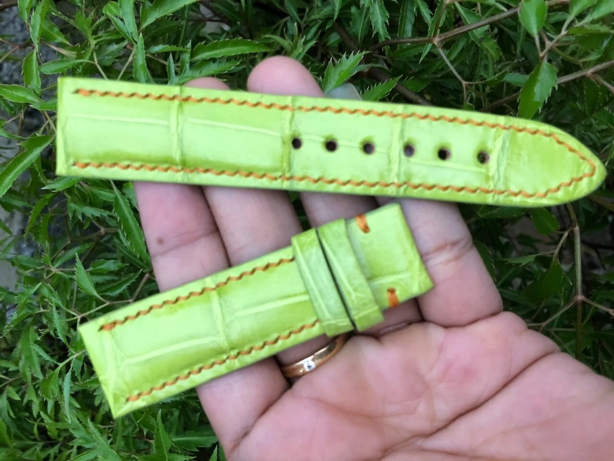 Green clearance crocodile strap