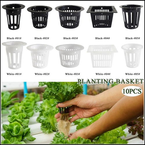 Maceta de malla hidropónica de alta resistencia 10 piezas red taza cesta cultivo de plantas hidropónicas - Imagen 3 de 27