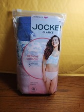 Jockey Women  s Elance Breathe Comfort Hipster Panties Size 10/3XL, 3 Pack